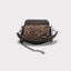 Sac Dandy mini - motif léopard & nubuck marron