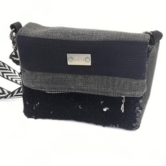 City bag "Nina"sequins noirs