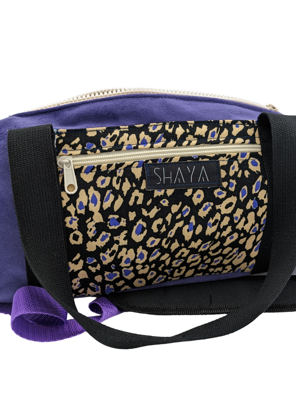 city bag sport violet motif léopard