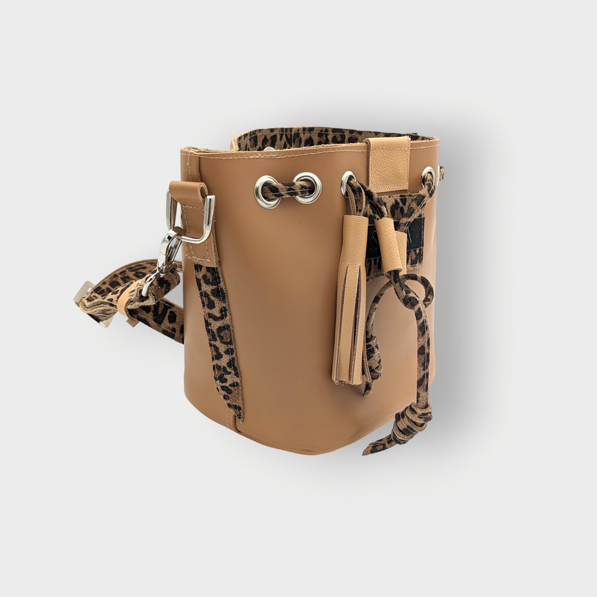 Sac julie mini - beige & léopard Image secondaire du produit