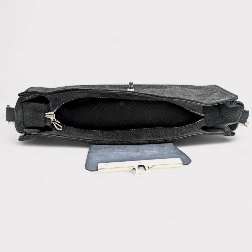 Sac Haya - noir motif reptile