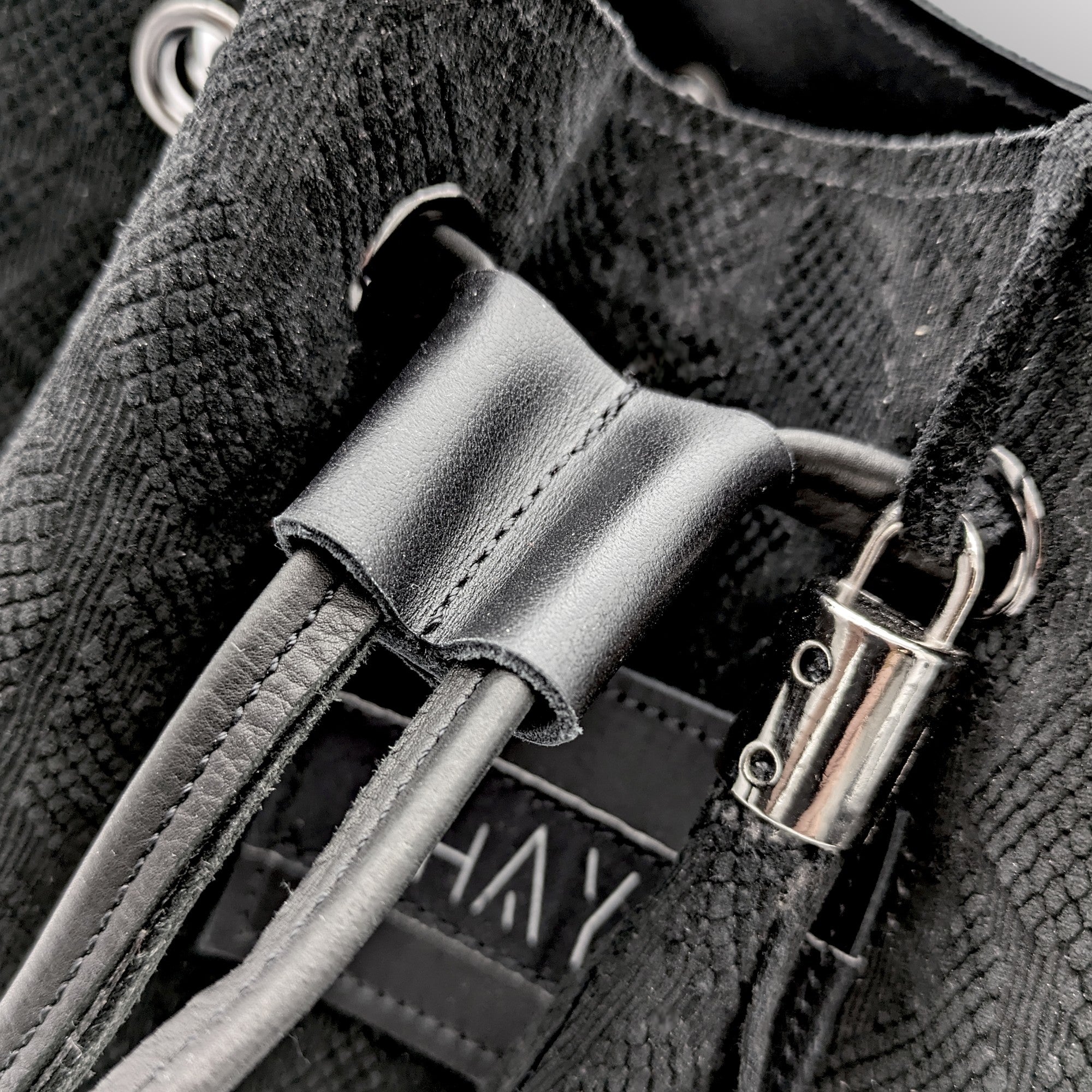 Sac Julie - noir motif reptile