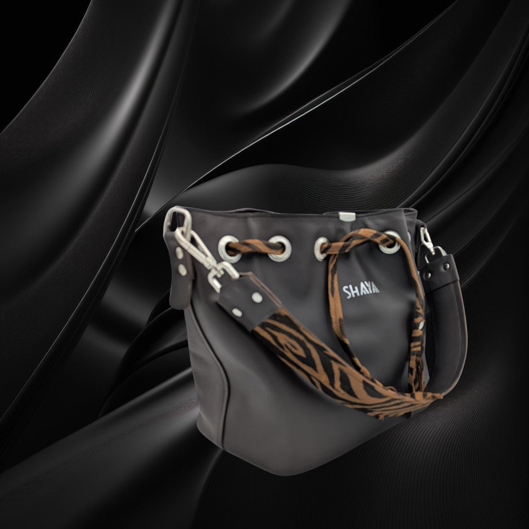 Sac Julie - marron & motif zèbre