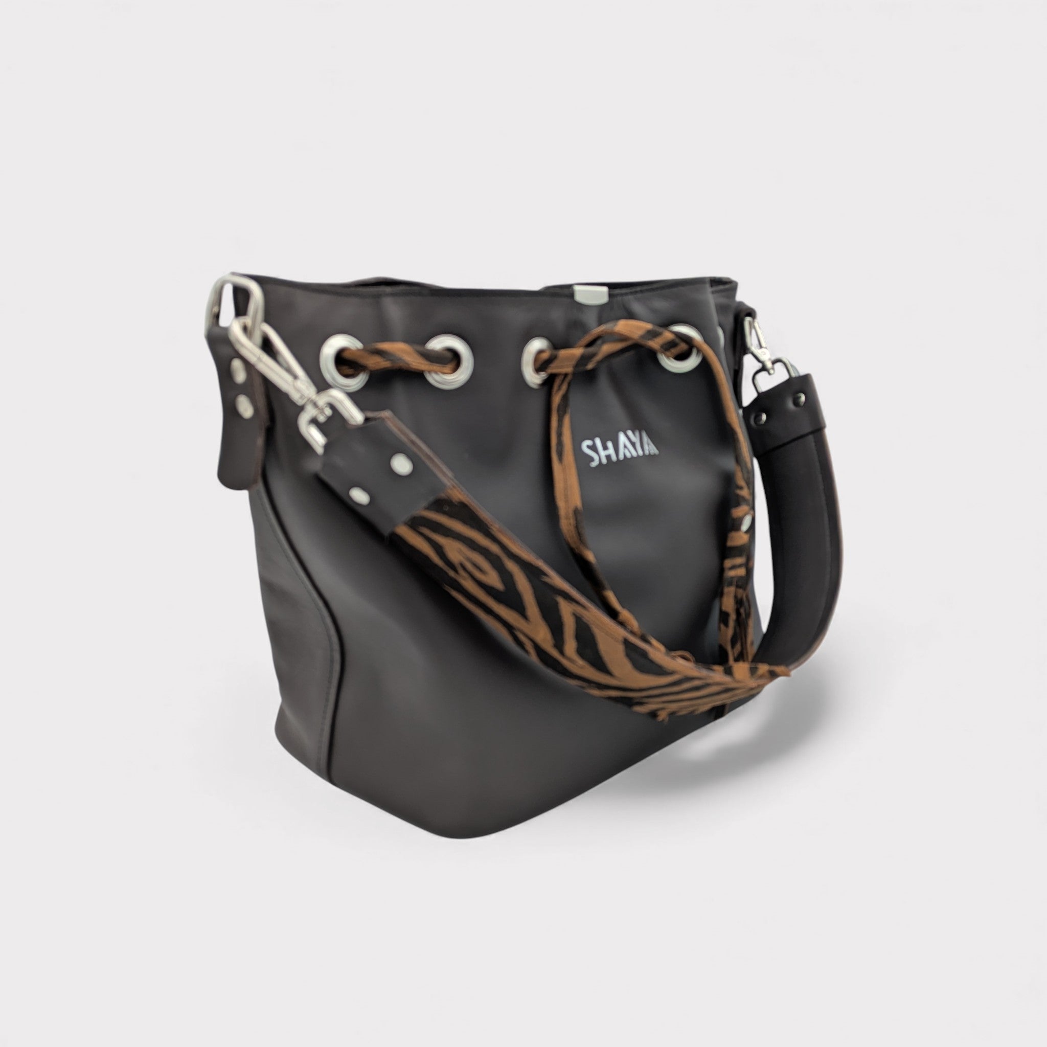 Sac Julie - marron & motif zèbre Image secondaire du produit