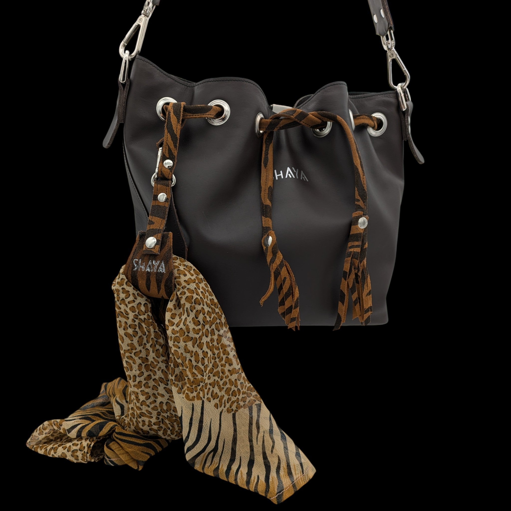 Porte foulard - motif zèbre