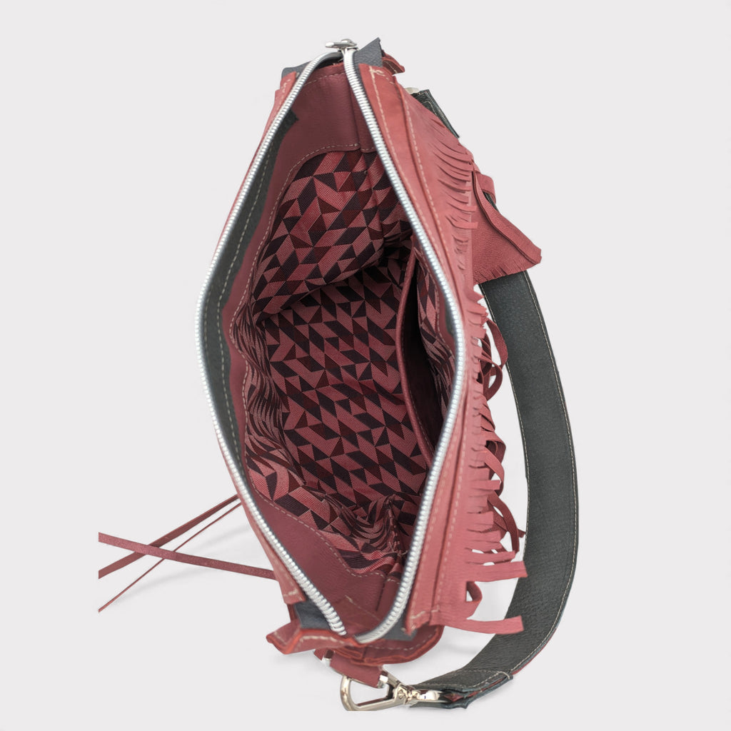 Sac Louna - rose & franges