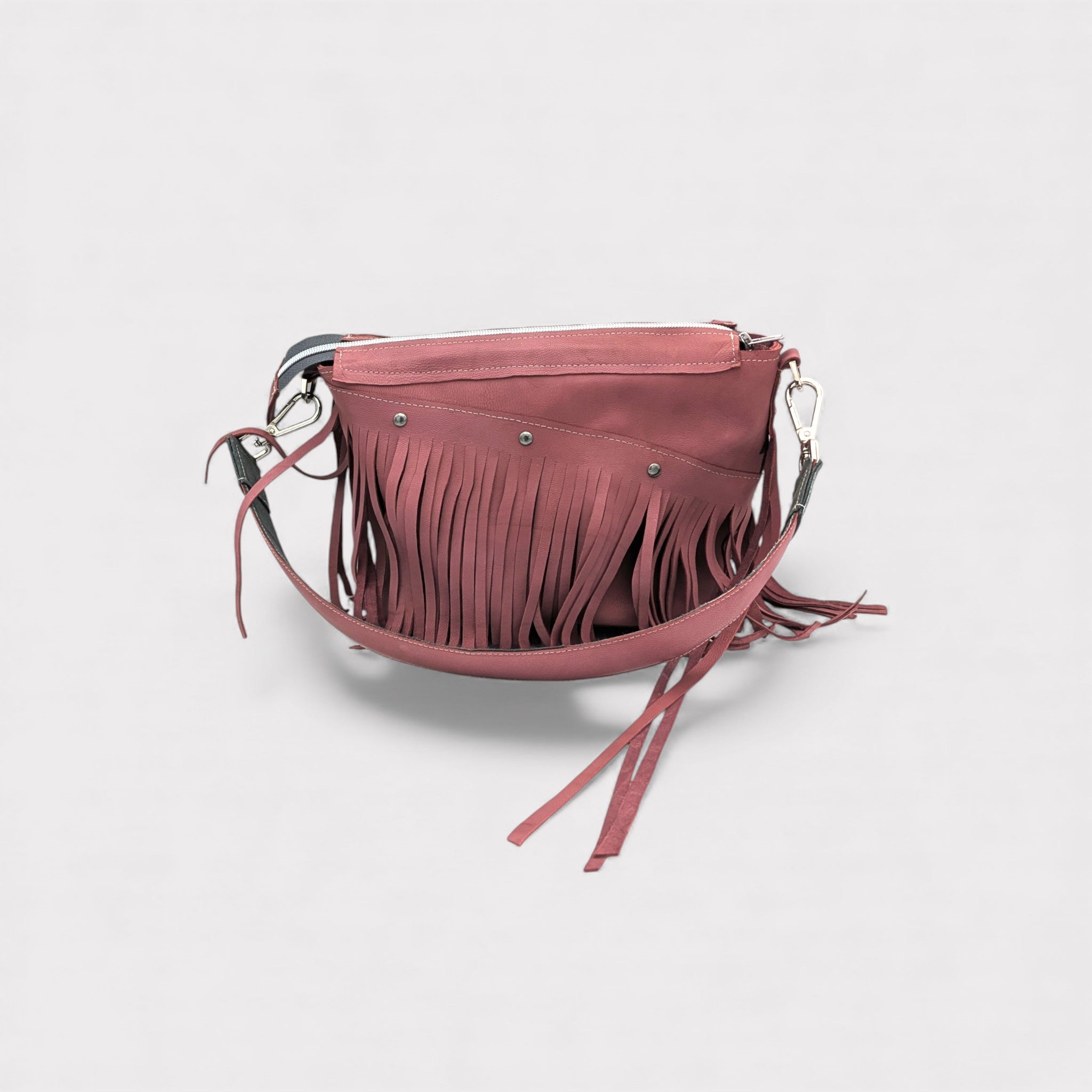 Sac Louna - rose & franges
