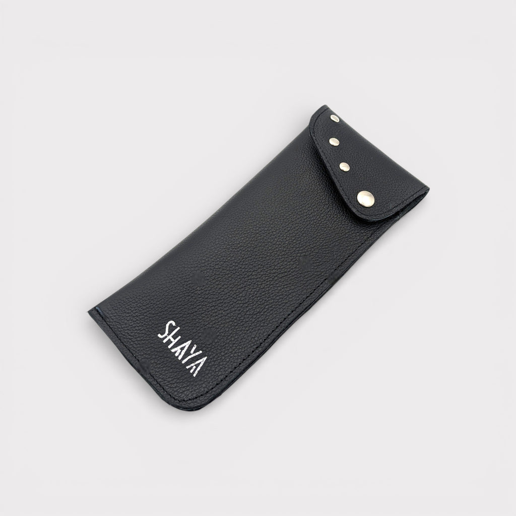 Étui à lunettes - cuir noir
