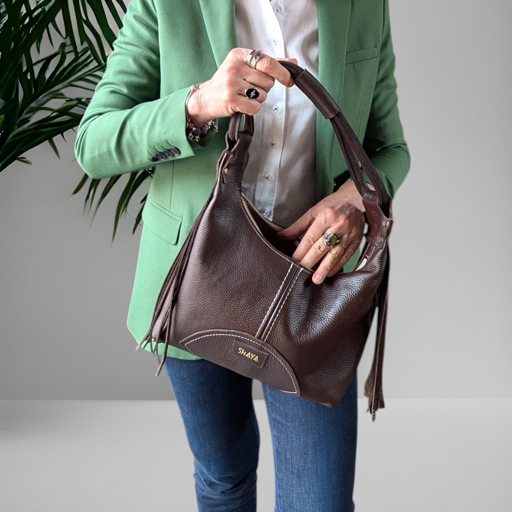 Sac Mia- marron grainé