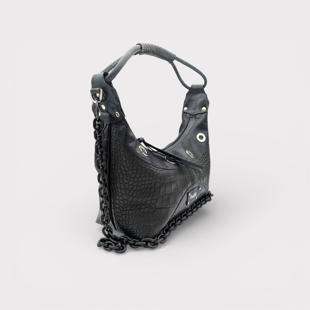 Sac Mia- noir façon croco