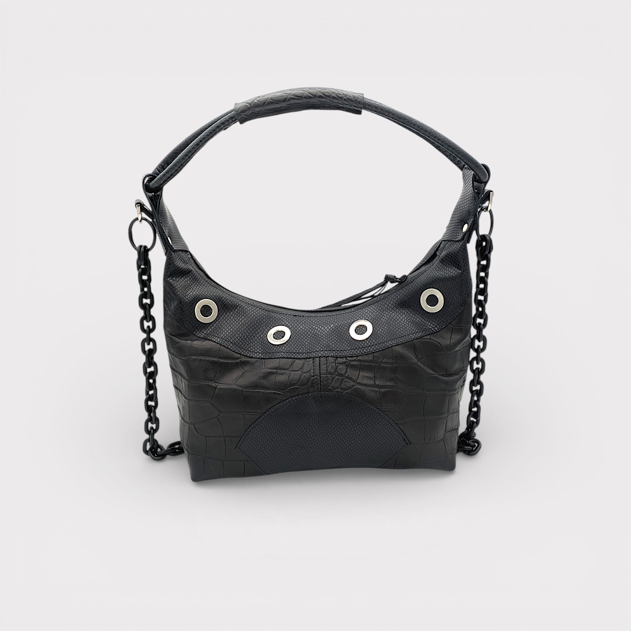 Sac Mia- noir façon croco Image secondaire du produit