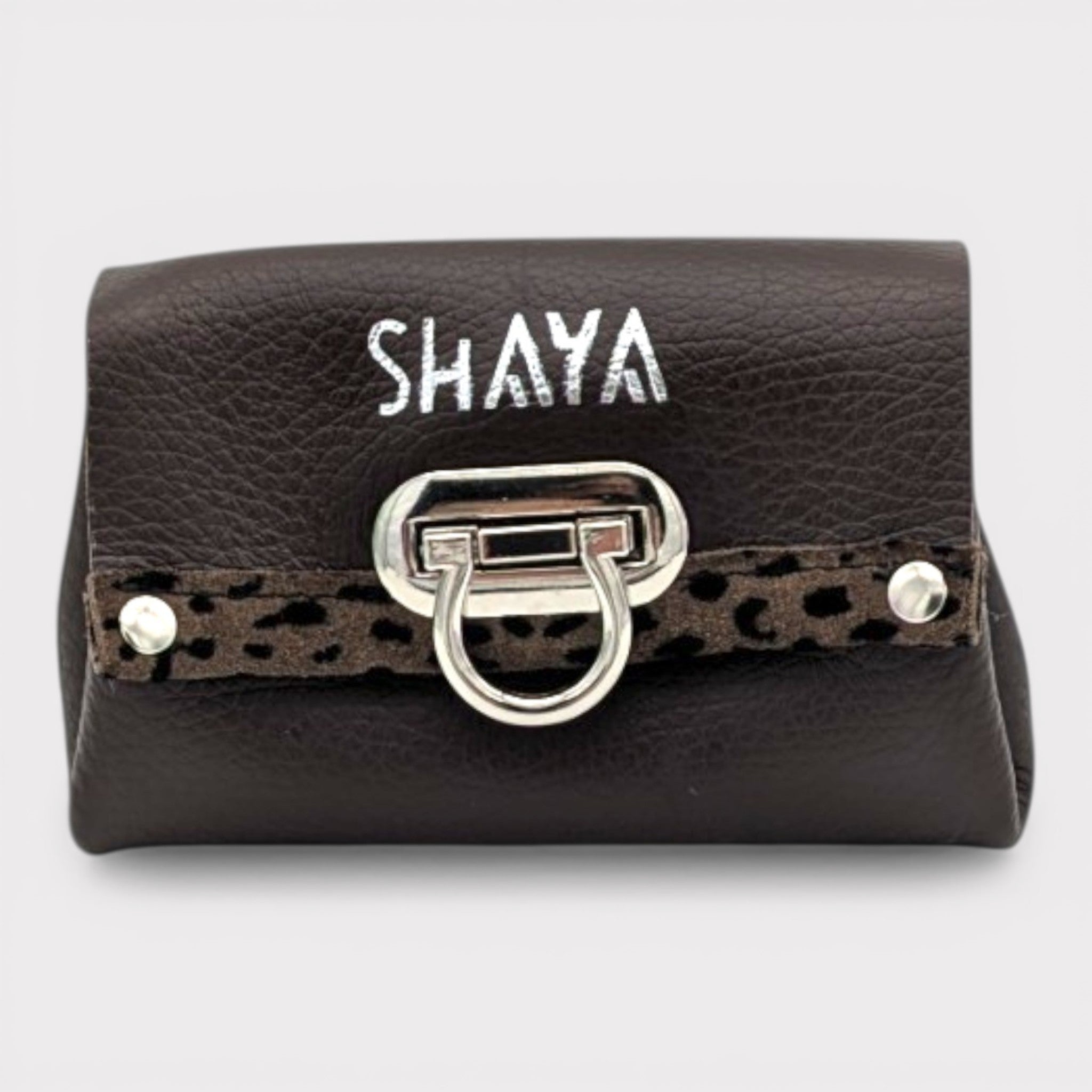 Porte-monnaie de ceinture-marron grainé Image principale du produit