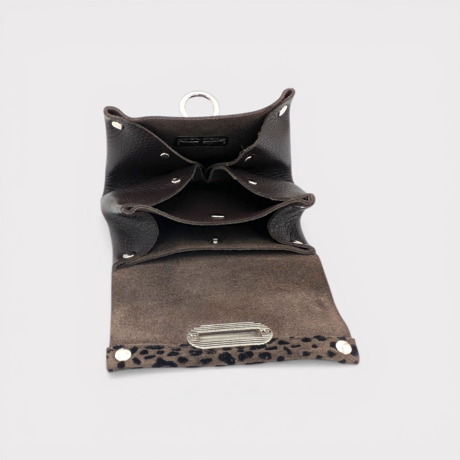Porte-monnaie de ceinture-marron grainé Image secondaire du produit