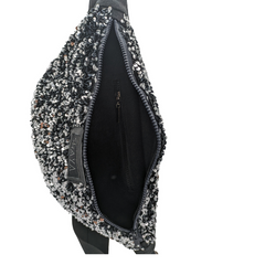 Sac banane sequins argent taille L