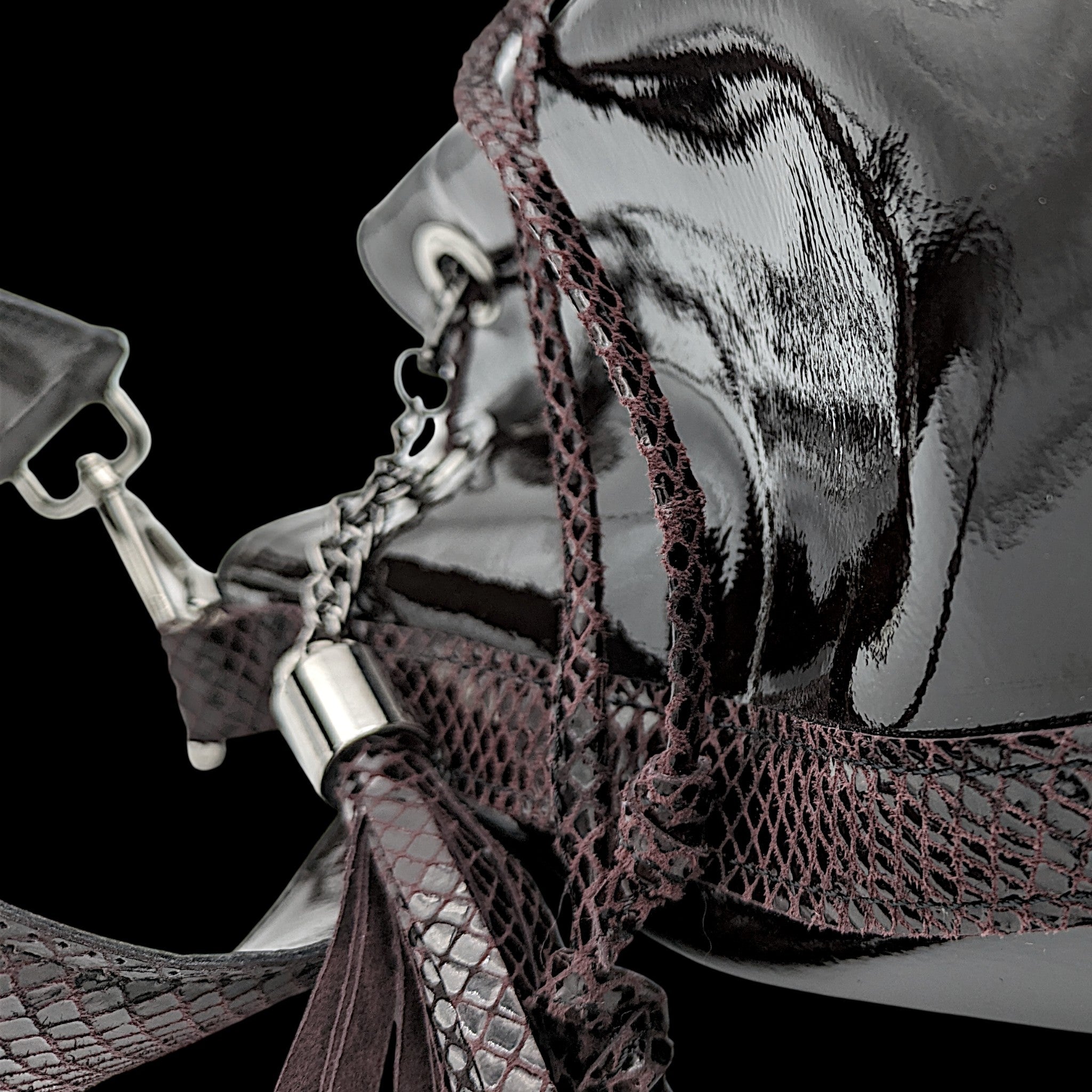 Sac Julie - aubergine & motif reptile Image secondaire du produit