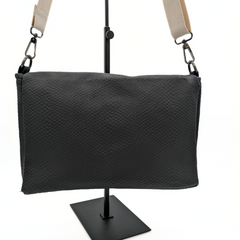 City bag "Nina" noir et motif vache