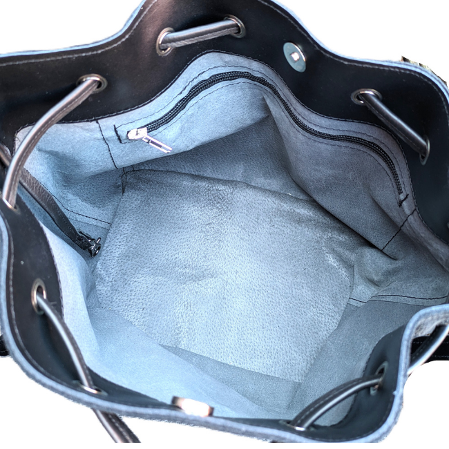 Sac Julie - noir motif reptile